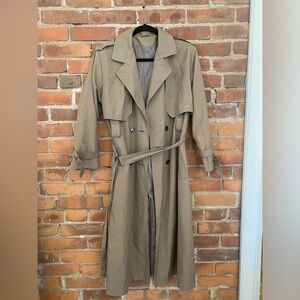 Vintage Classic Khaki Trench Coat
